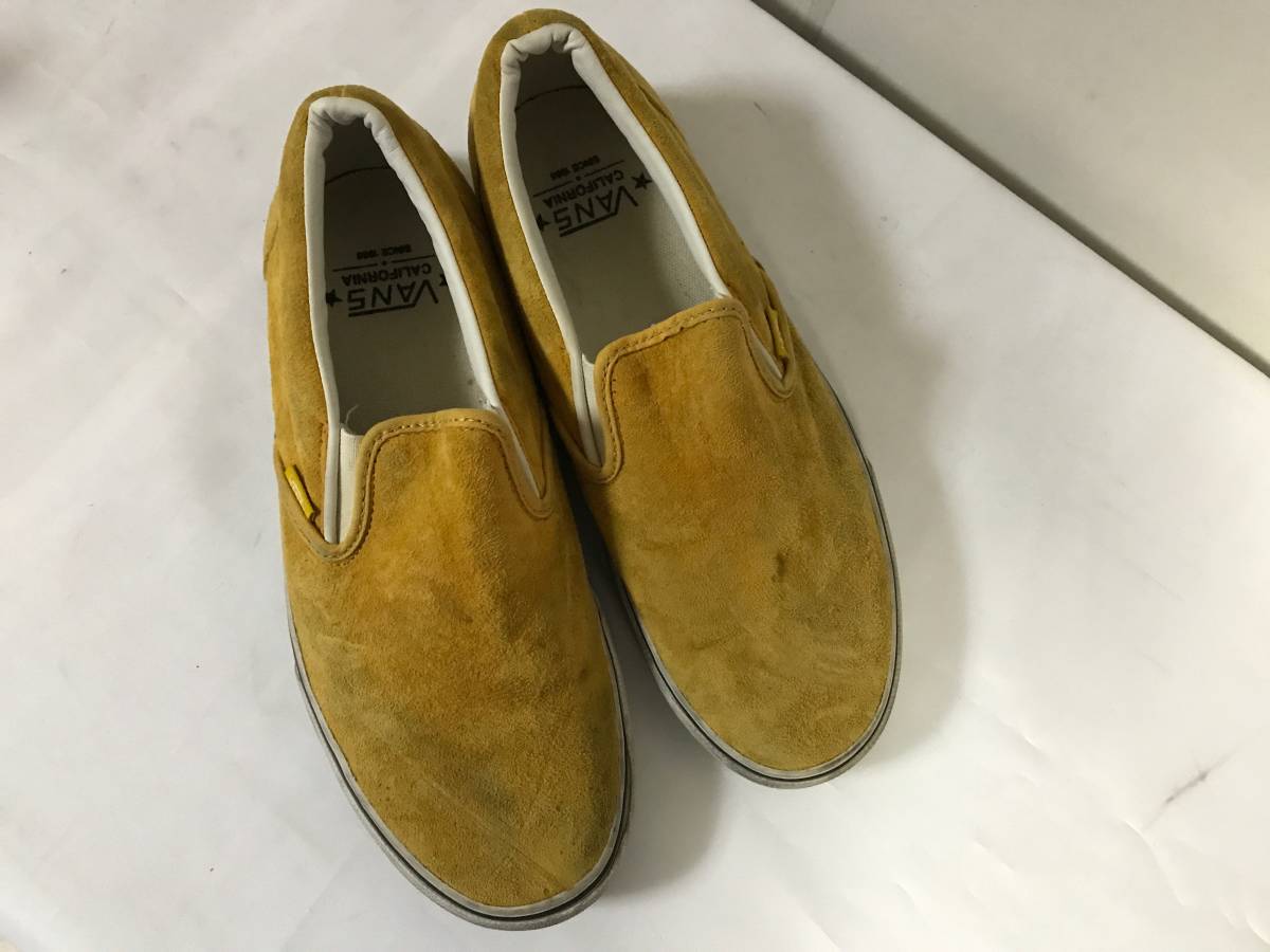 本物バンズVANS本革スエードレザースリッポンスニーカーシューズメンズ 
