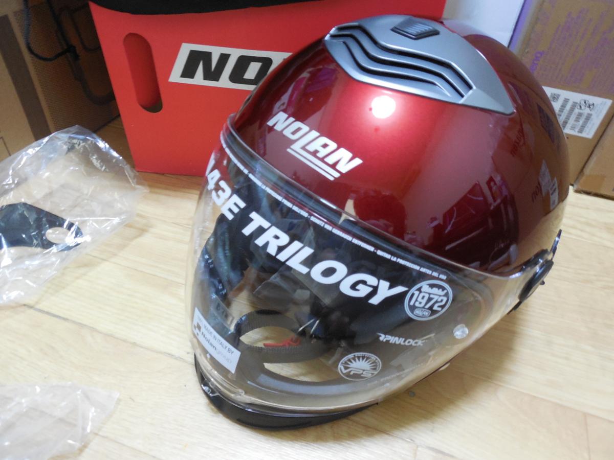 ヘルメット NOLAN N43E Trilogy ソリッド ワインチェリー ◇◇NOLAN N43E Trilogy ワインチェリー/6 XL(61-62cm)◇◇未使用 |