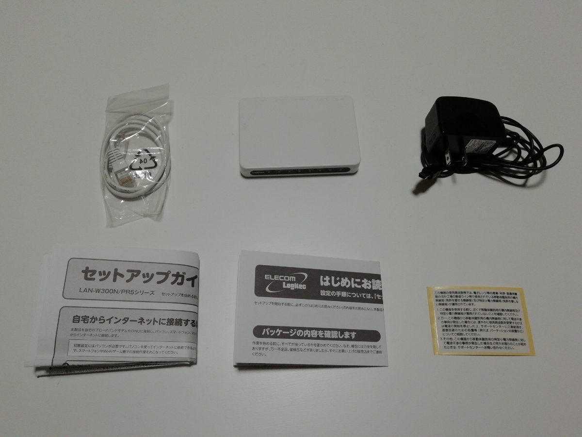 【小型ルーター】Logitec　LAN-W300N/PR5W◆白◆_3
