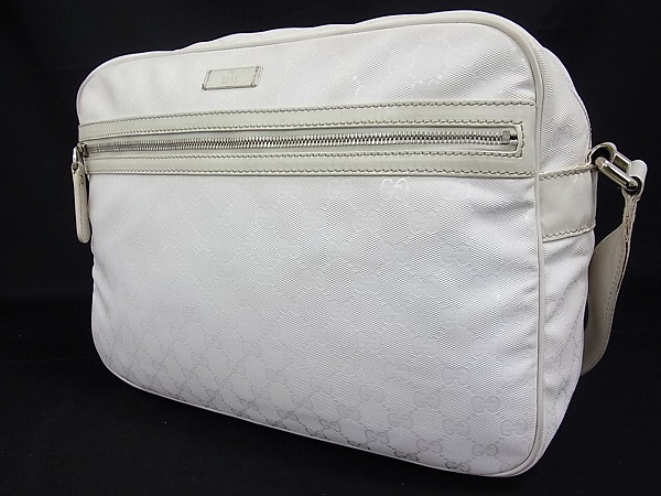 1円 □美品□ GUCCI グッチ 211107 ロゴ GGインプリメ×レザー 