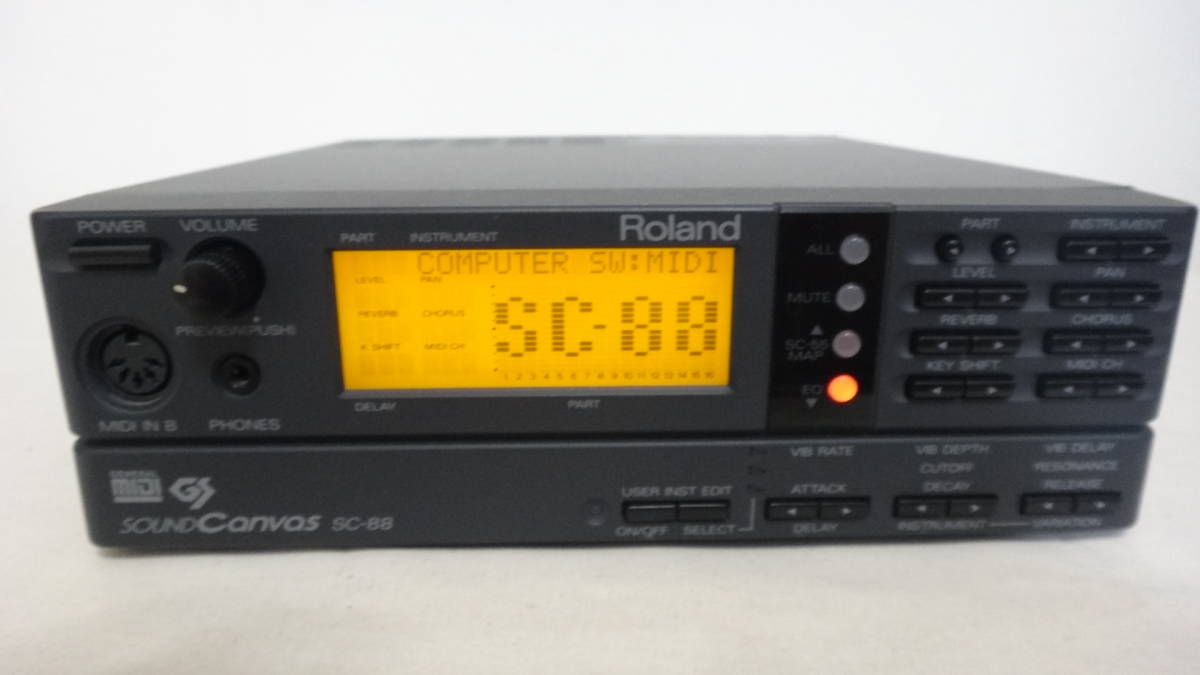 ☆ROLAND☆SC-88 GS対応音源モジュール (SC-55互換モード機能有り)取説