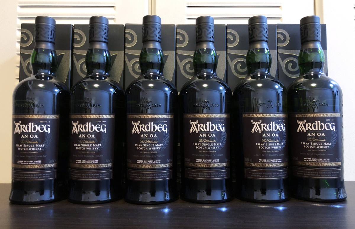新品未開栓 ARDBEG AN OA アードベッグ アン・オー 700ml × ６本 / アイラモルトウィスキー 化粧箱付き