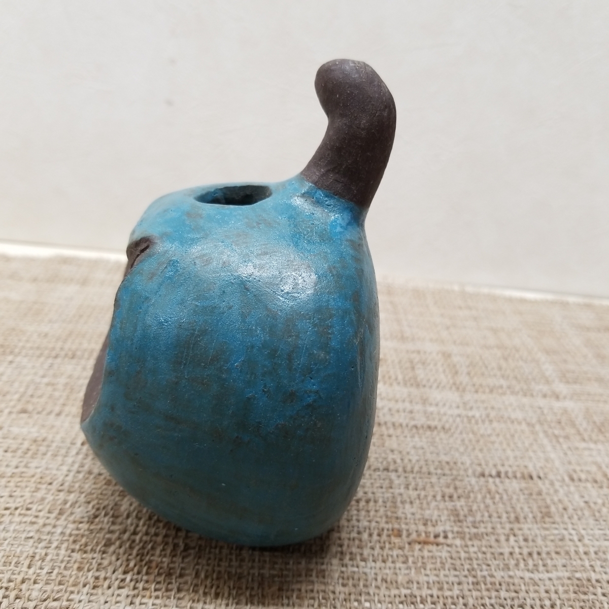 送料無料【ねこ作家 長島伸夫】猫置物 花瓶 テラコッタ 作品（163