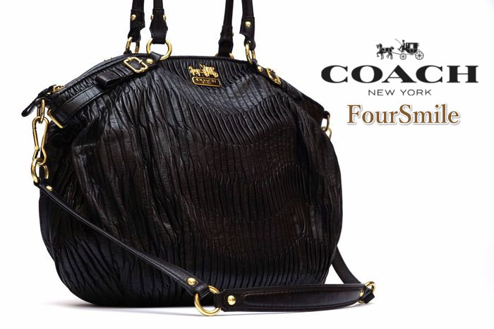 極美品】コーチ COACH マディソン ギャザード レザー ソフィア 2WAY 