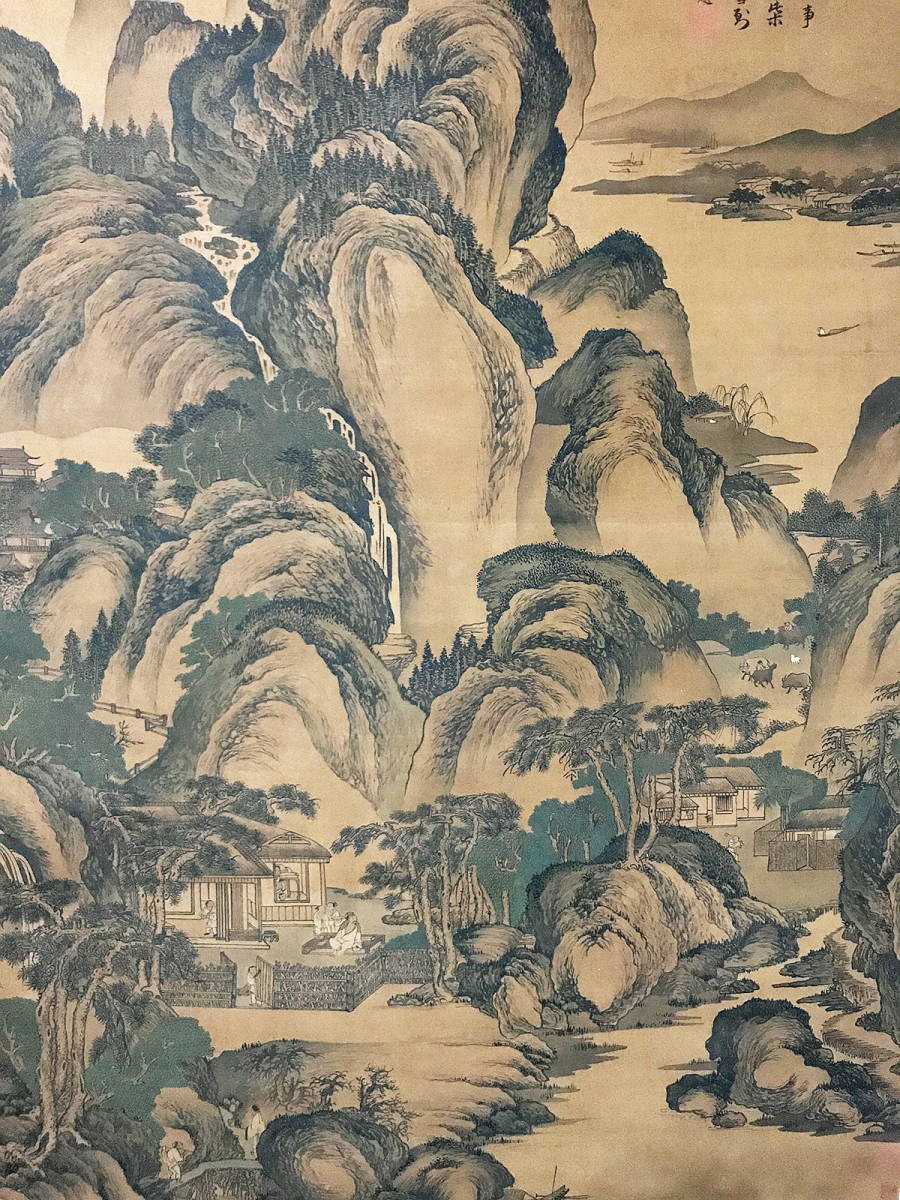 ☆古寶堂☆ KHD475『董源・山水人物図』・中国五代宋初画家・中国美術
