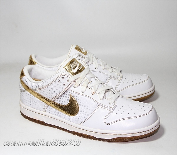 ナイキ ダンク ロー プレミアム 08 AP 321309-171 白 ホワイト / ゴールド US10.5 28.5cm 未使用品 NIKE DUNK PREMIUM