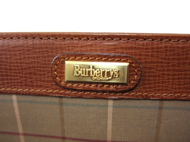 美品 BURBERRY バーバリー 本革 オール レザー 鍵付き ブリーフケース