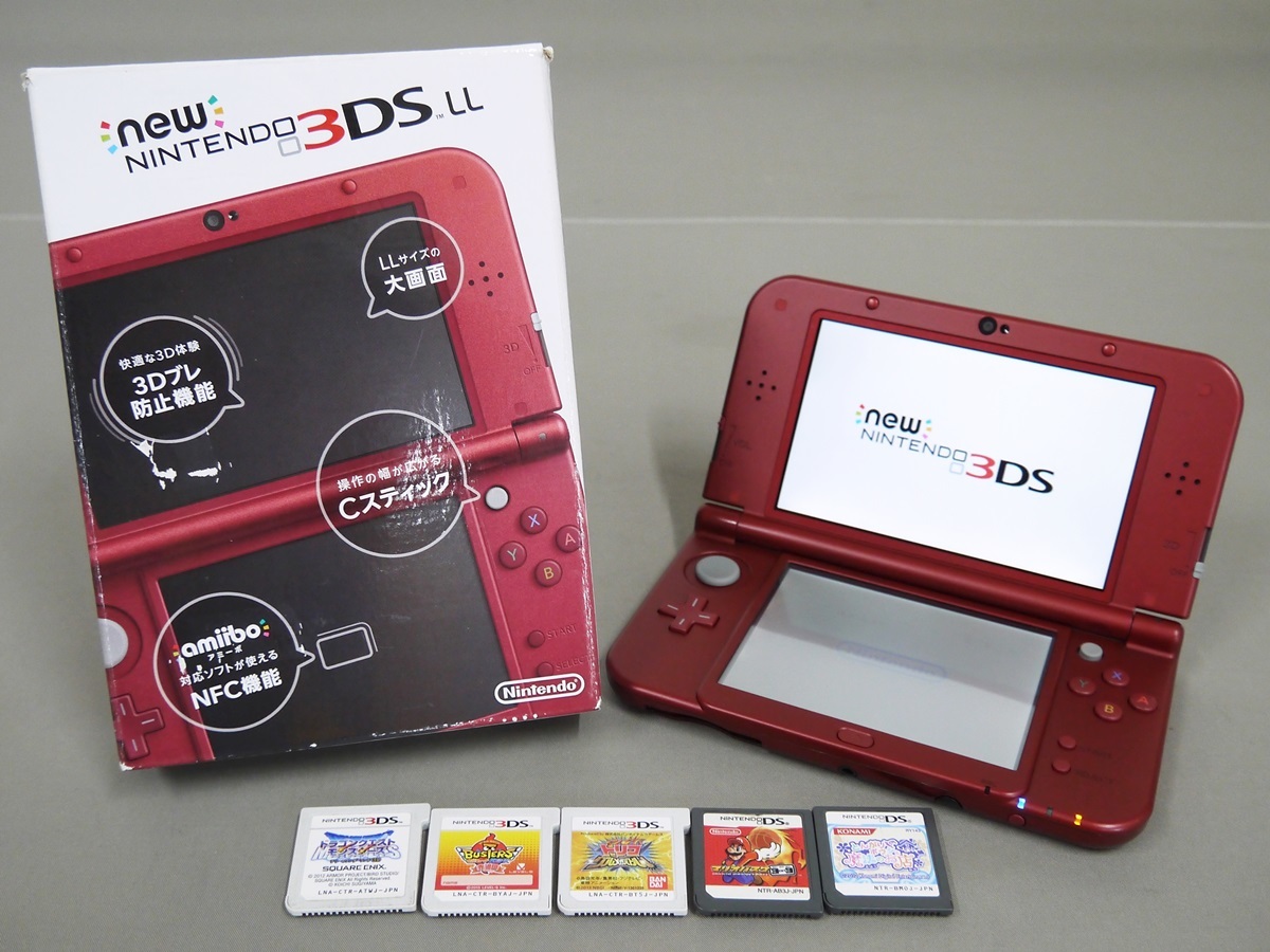 ジャンク Newニンテンドー3DS LL:メタリックレッド(REDSRAAA) ゲーム