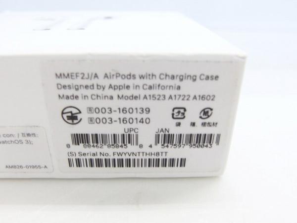 Apple MMEF2J⁄A AirPods ワイヤレス AirPods（エアーポッズ） アップル