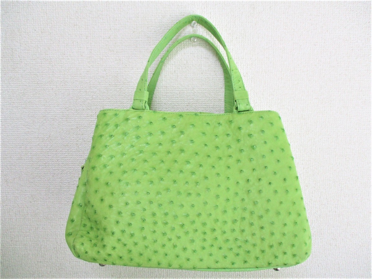 h10475-1i】美品！ 良品！ オーストリッチ JRA認定 2WAY バック 