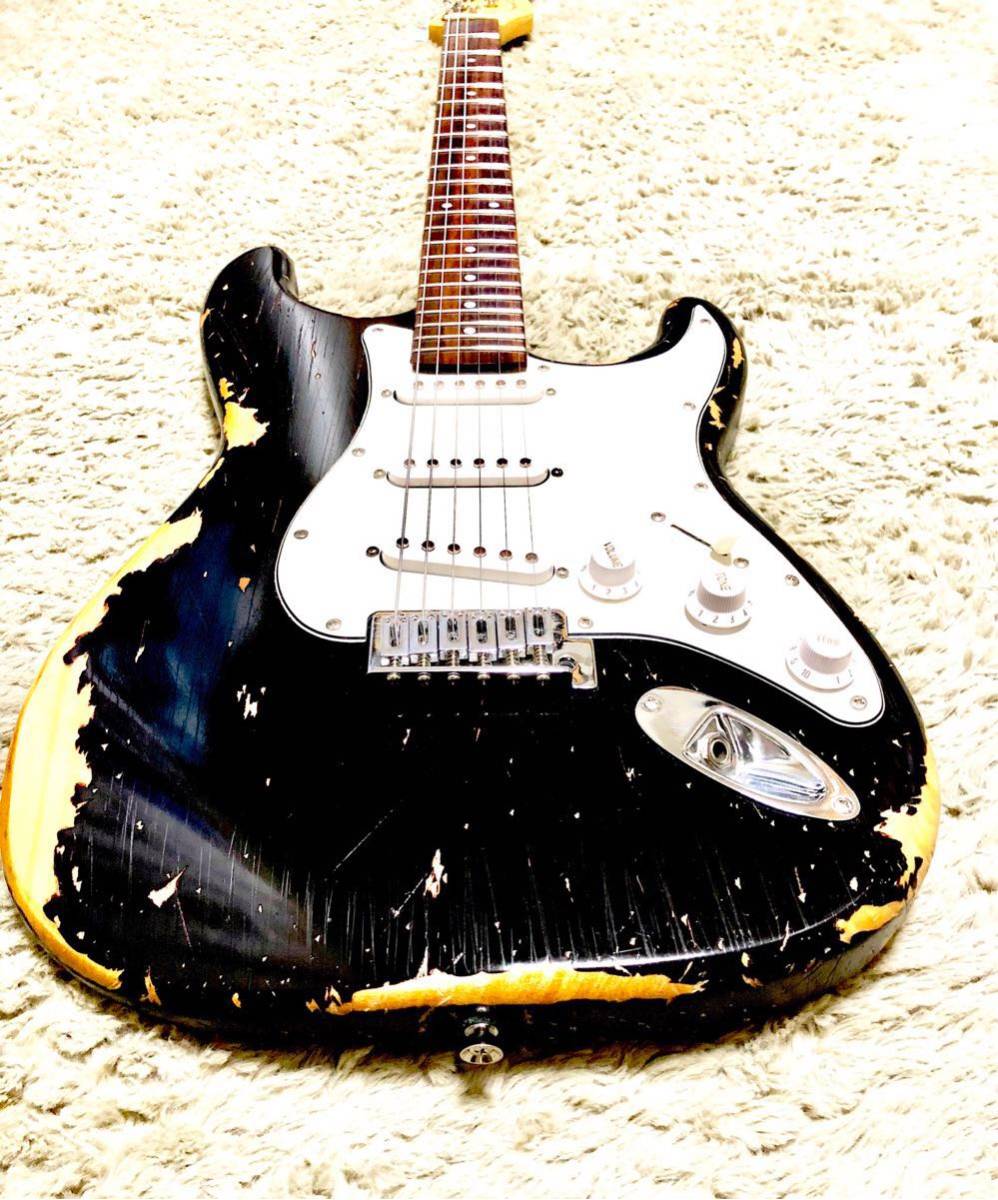 fender stratocaster レリック　ストラト　フェンダー Stratocaster Fender Relic Custom Shop Black ストラト 2009年製