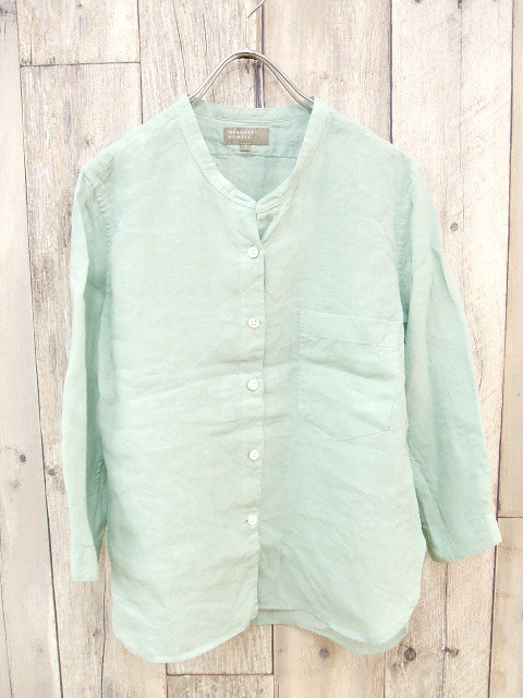 8-0724S△MARGARET HOWELL/FINE LINEN/リネンブラウス/マーガレット