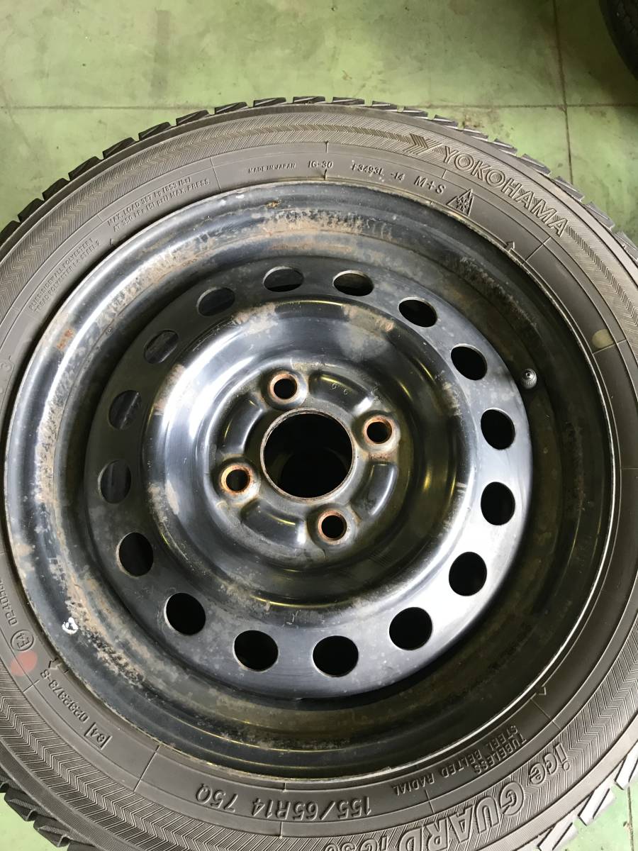 バリ山155/65R14 75Q 鉄ホイール・激安!!4本セット価格2514 【公式通販】