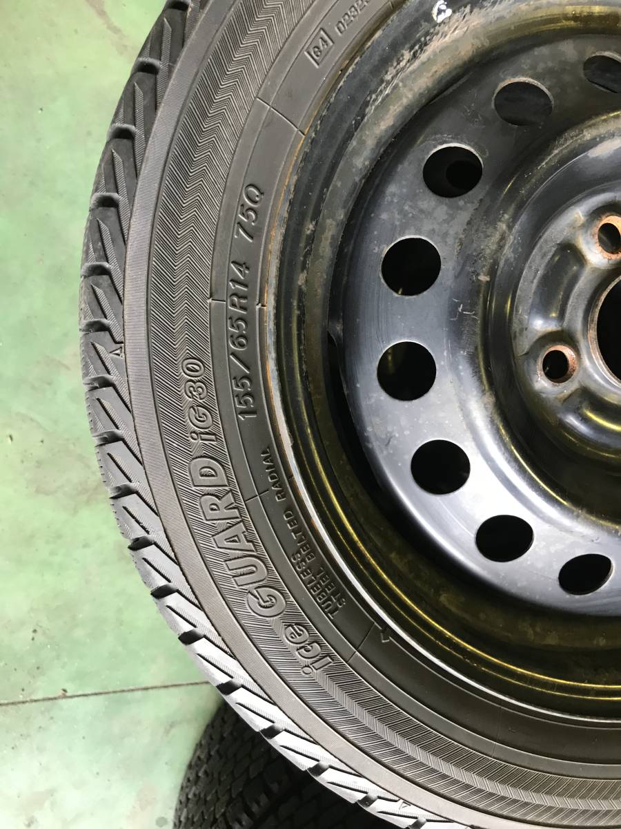バリ山155/65R14 75Q 鉄ホイール・激安!!4本セット価格2514 【公式通販】