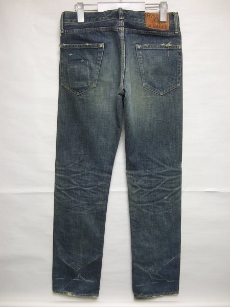 ヒステリックグラマーインディゴデニム28！R203.2 GLAMOUR HYSTERIC WOMEN LOOP柄デニムフレアパンツ|HYSTERIC デニムワイドパンツ|HYSTERIC デニム