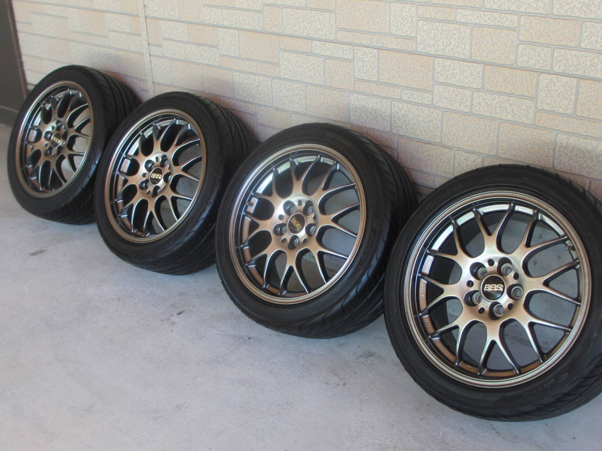 BBS 鍛造 RG-R 17インチ FORGED 希少 PCD100 軽量 +48 スバル 7.5J 5H100
