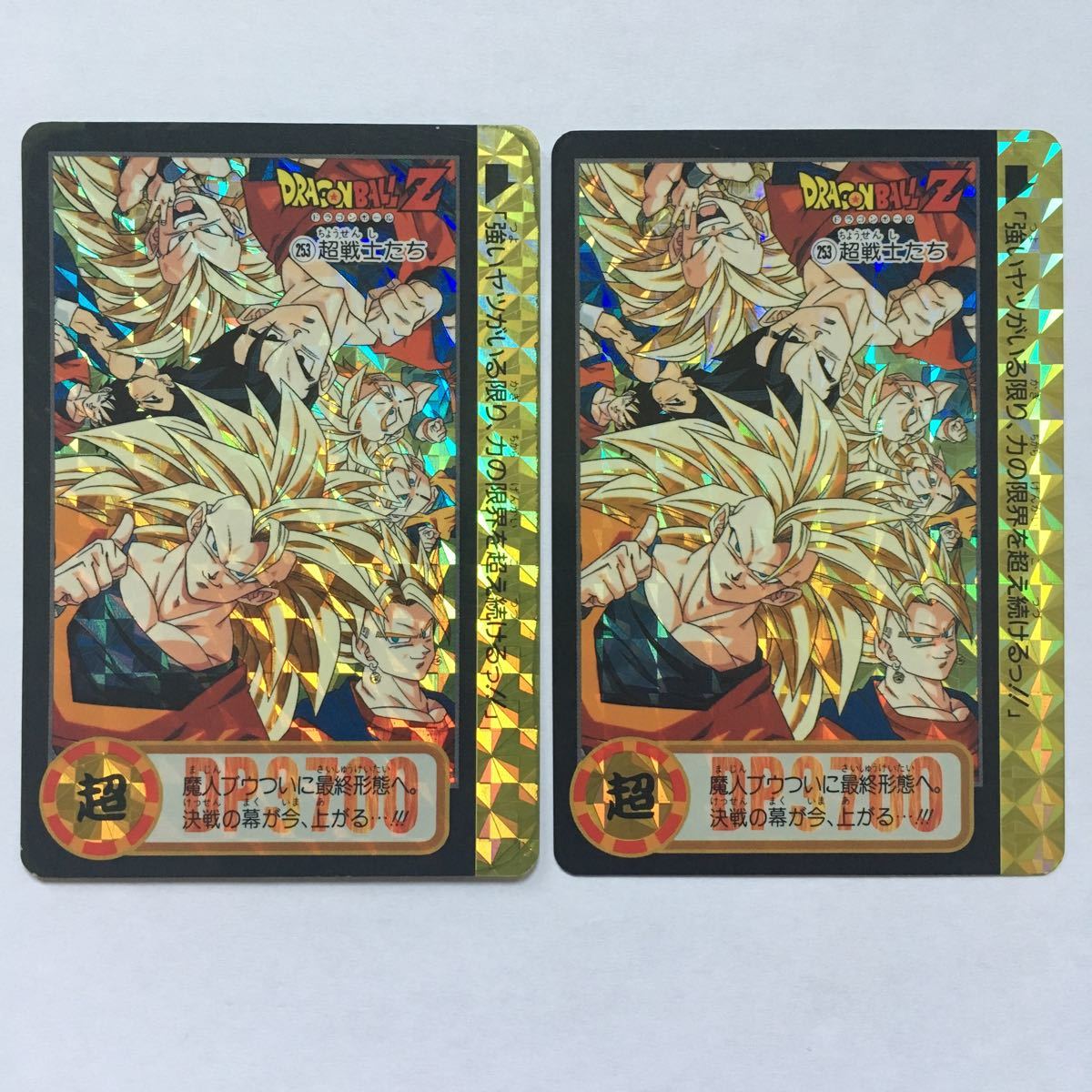 No.253 裏面 未はがし カードダス ドラゴンボールZ 両面プリズム 本弾