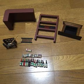 リトルジャマーミニチュア バーカウンター セット リトルジャマー 用ミニチュア インテリア セット バーカウンター、本棚
