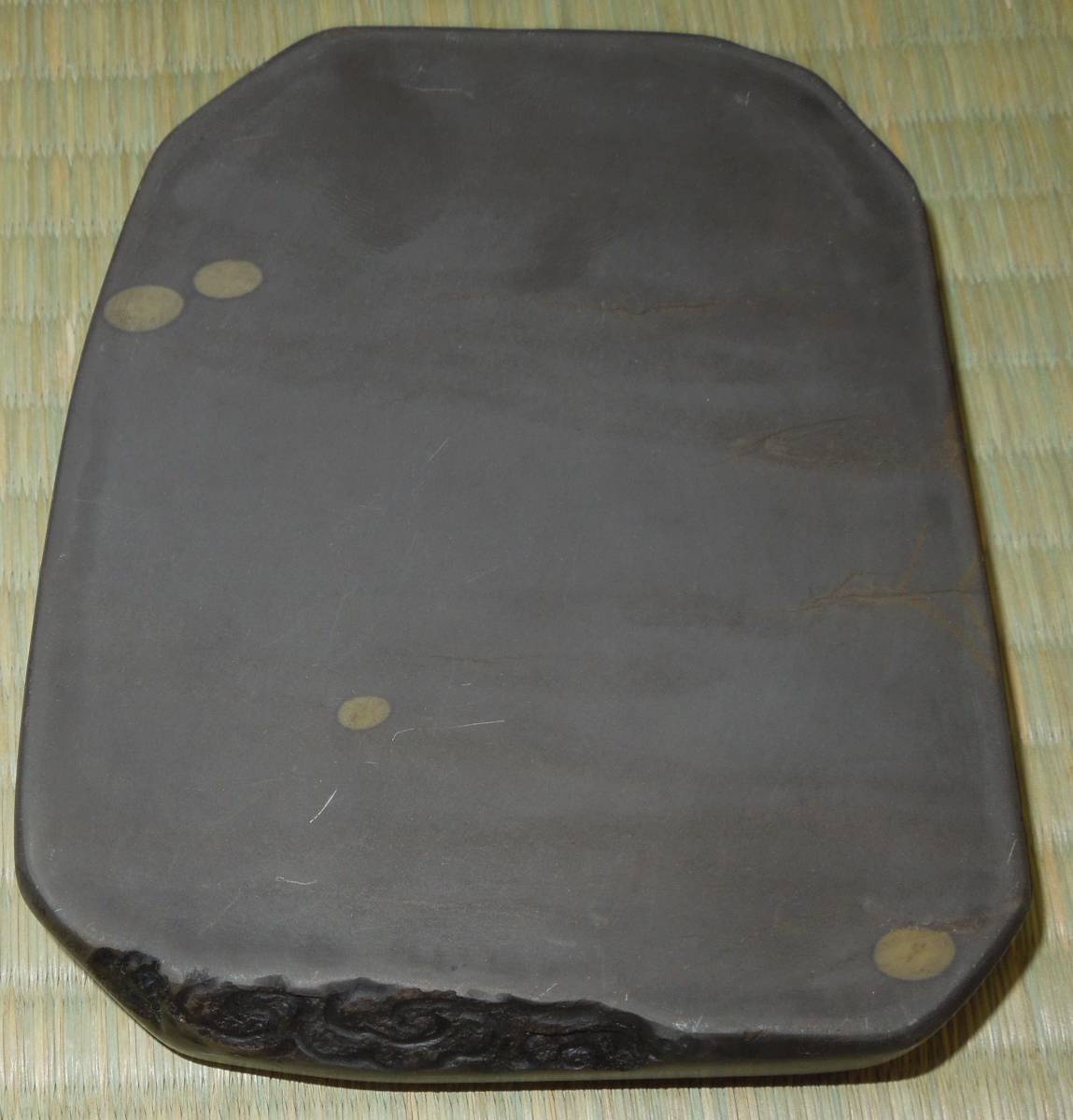 端渓 硯 古硯 硯板 約11.6×9.9×1.7cm UM6S88中国美術