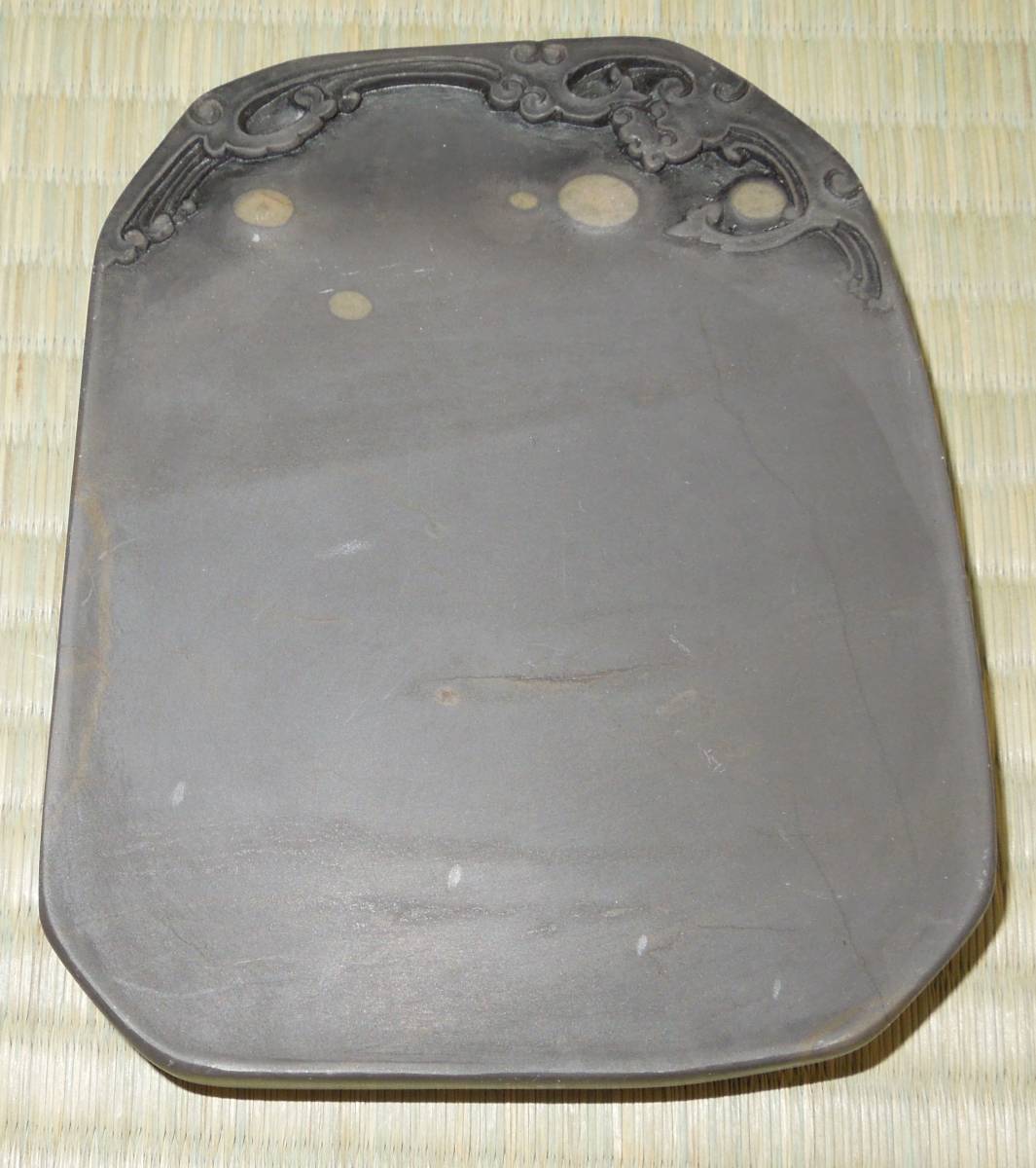 端渓 硯 古硯 硯板 約11.6×9.9×1.7cm UM6S88中国美術