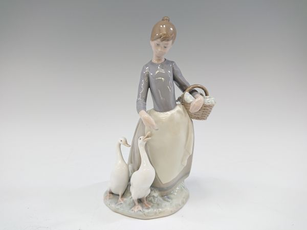 LLADRO リヤドロ あひると少女 1306 フィギュリン 希少 マット仕上げ