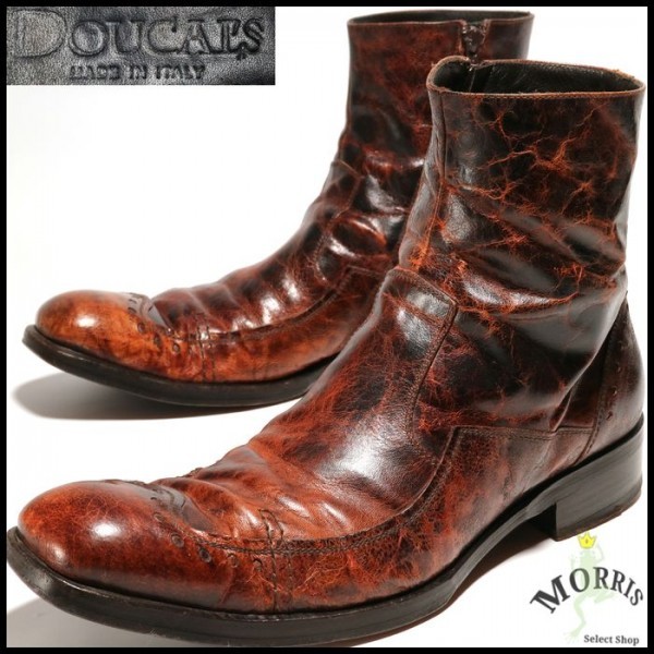 限定SALE，定番人気 良好品 イタリア製 DOUCAL&rsquo;S 42≒26.5 サイドジップブーツ 茶 ブラウン レザー 本革 ITALY 本皮 伊製 ドレス メンズ デュカルス(26.5cm)｜売買されたオークション情報、yahooの商品情報をアーカイ 26.5cm