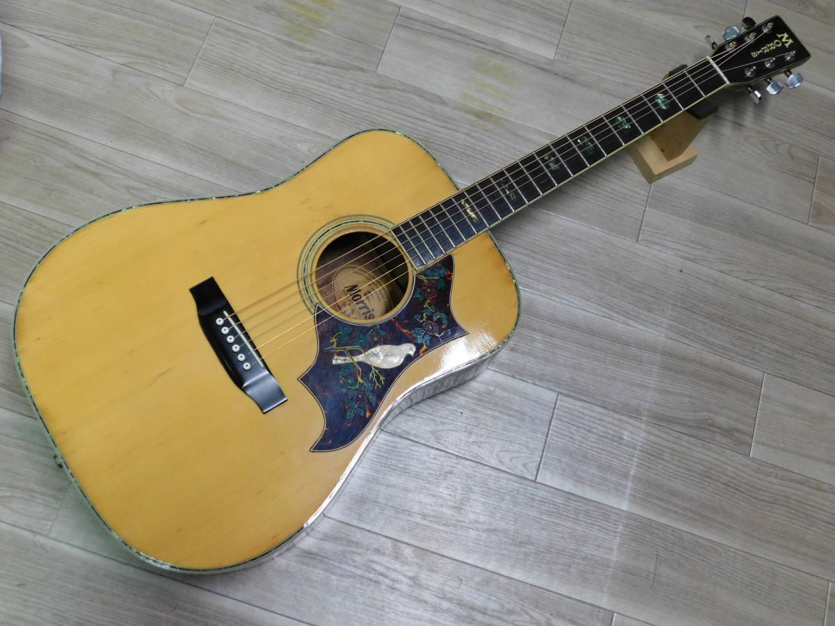 激レア　ビンテージ　モラレス　縦ロゴ　アコースティックギター 激鳴り!! 縦ロゴ MORRIS W-40 日本製 D-41タイプ ジャパンビンテージ