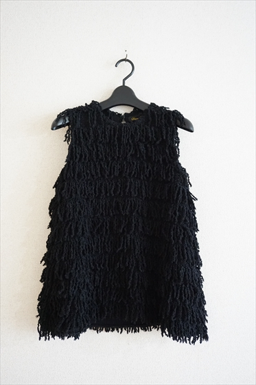 【爆買い，100%新品】 Drawer 2017SS スパイラル フリンジニット ノースリーブ トップス 黒(トップス)｜売買されたオークション情報、yahooの商品情報をアーカイブ公開 - オークファン 女性用