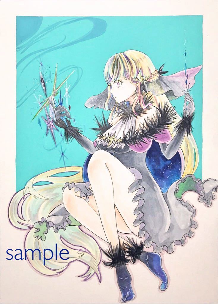 紋*様 オリジナル 手描き アナログイラスト 色紙 19 オリジナル 手描きイラスト 公式通販 - A4 オリジナル手描きイラスト