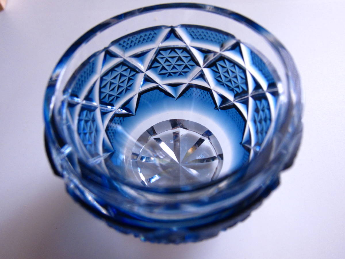 最高級 超希少品☆松浦正行 薩摩切子 紫 菓子鉢（切子、江戸切子、