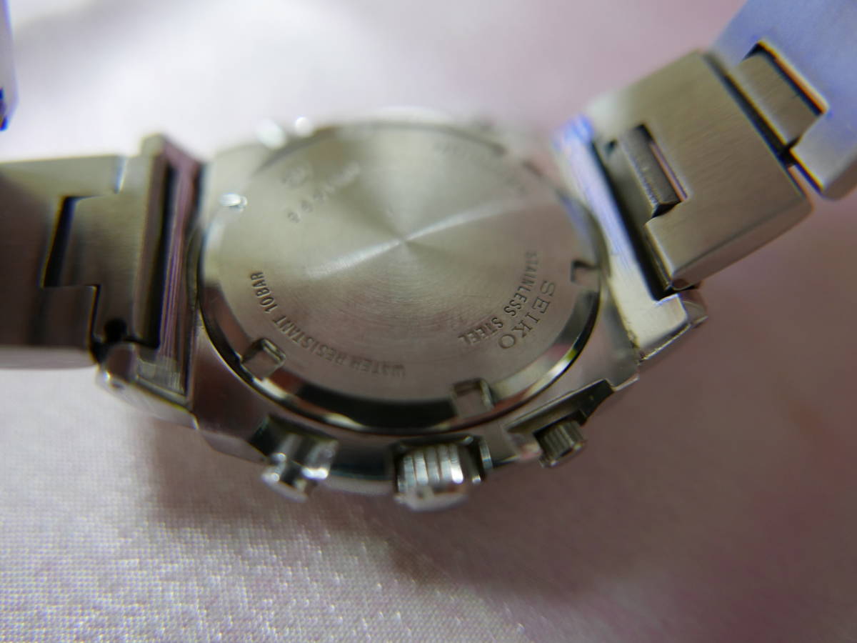 SEIKO セイコー サス SUS 腕時計 文字盤黒 クロノグラフ ジャンク 