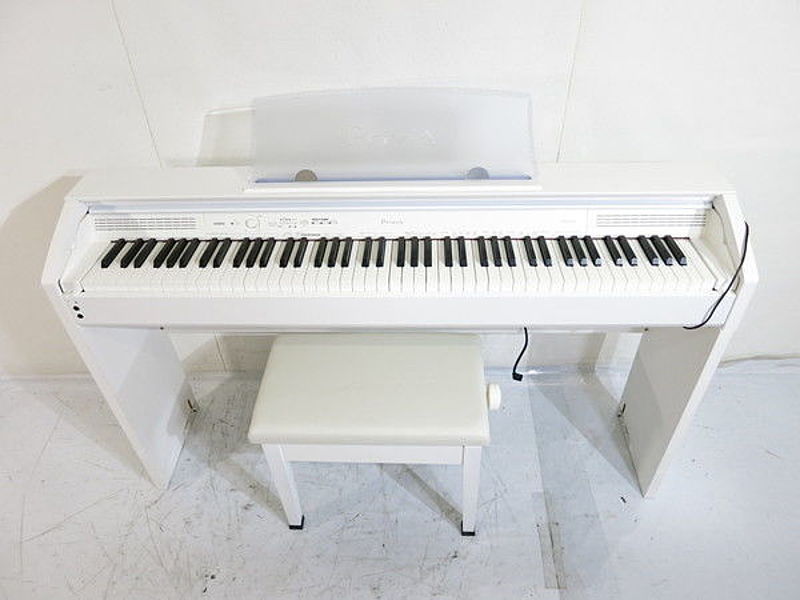 美品1円】 CASIO カシオ 電子ピアノ Privia PX-760 WE スタンド ペダル  