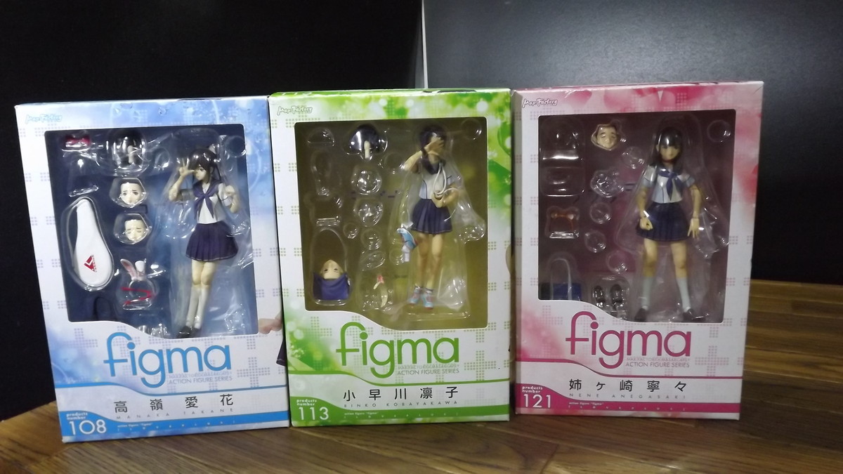 【新品未開封】figma ラブプラス＋ 3体セット 愛花 凛子 寧々 9-36 Figma ラブプラス 姉ヶ崎寧々＆高峰愛花＆小早川凛子 3種セット
