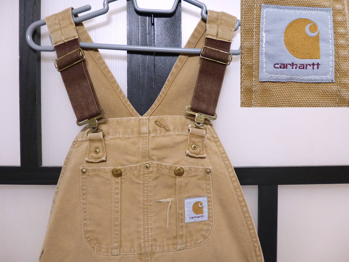 カーハート ブラウンダック地オーバーオール Carhartt ダック地 