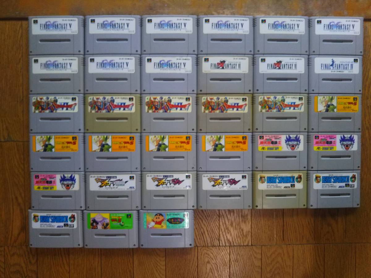 スーパーファミコン の カセット セット 80本ぐらいあるがほとんど同じ