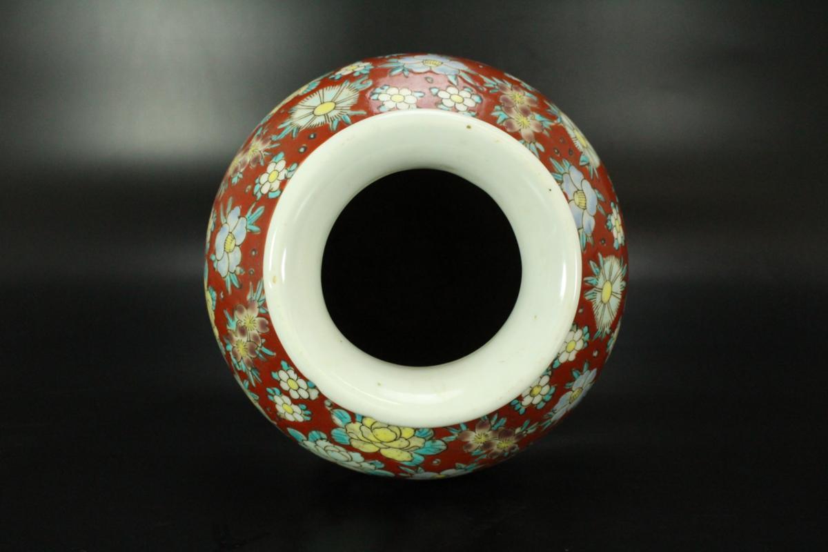 銀閣】中国美術色絵花器唐木台時代箱京都古寺蔵出(Z363) 中国美術 緑 銀閣】中国美術色絵花器唐木台時代箱京都古寺蔵出(Z363) 中国美術 緑