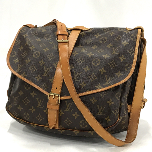 ルイヴィトン モノグラム ソミュール35 ショルダーバッグ M42254 LOUIS