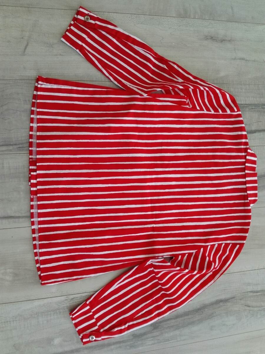シャツ marimekko Pojanpaita 104−110 新品マリメッコ スウェット マリメッコ キッズ 120 シャツ PIKKU POJANPAITA ストライプ ピッコロ タグなし未使用② ルック正規品