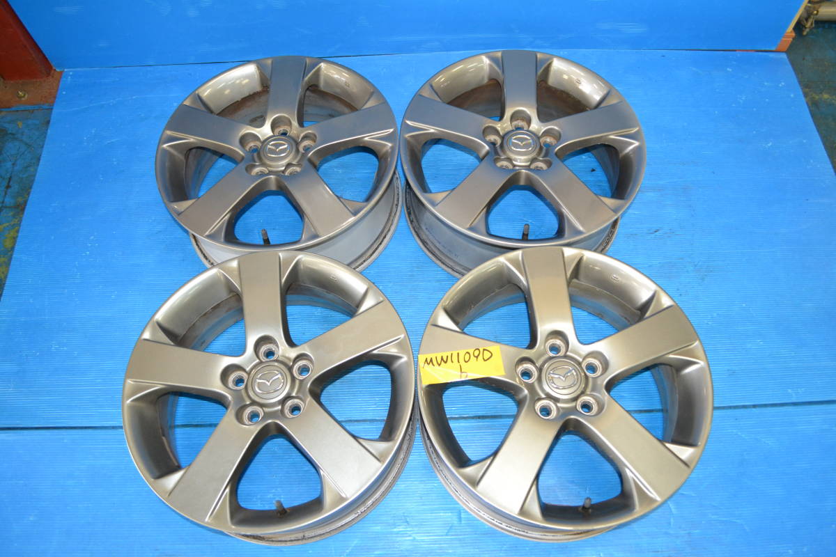H816-2)6J-15+45 マナレイ中古アルミ4本セット！ 114.3⁄5H 4