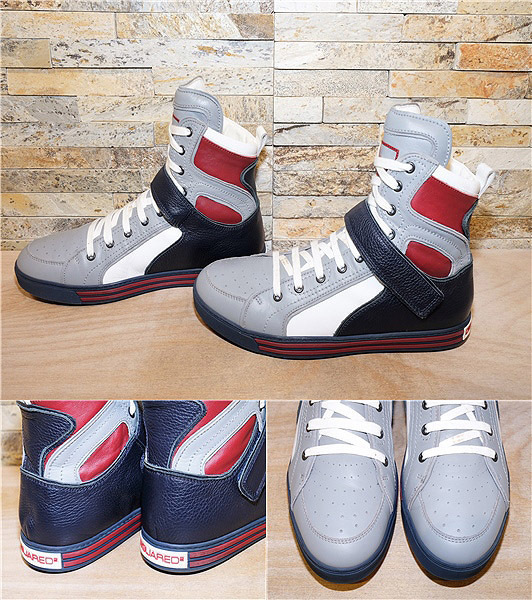 直売廉価 超美品/DSQUARED2/ディースクエアード/ハイカットレザー