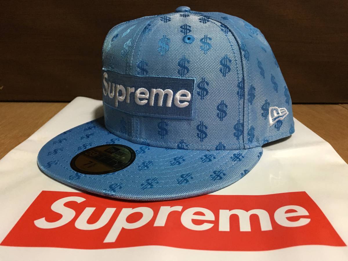 18ss Supreme New Era Monogram Box Logo BULE 7 5/8 シュプリーム 