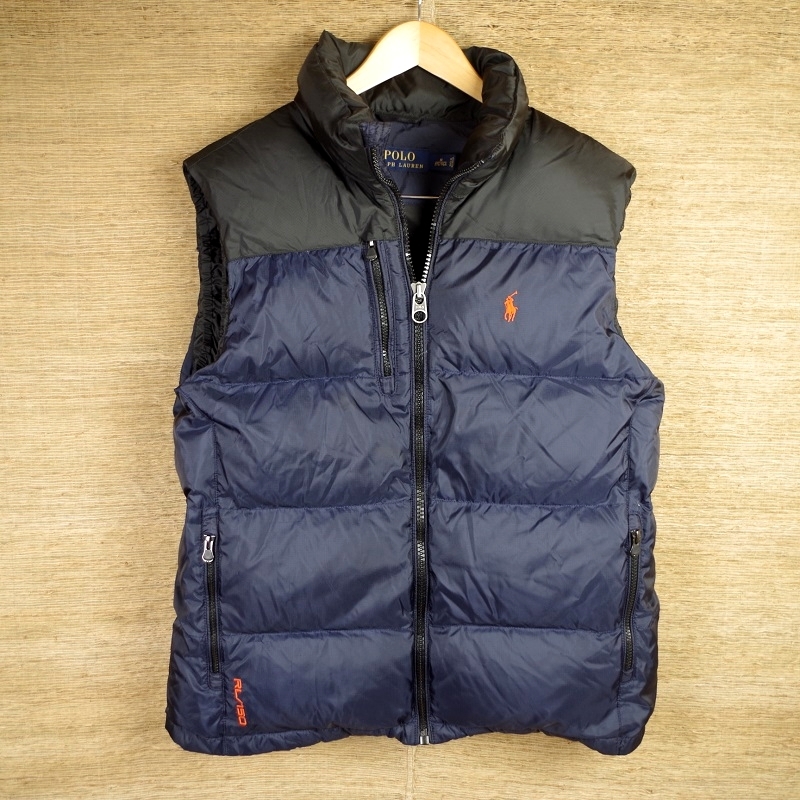 人気沸騰】 「Ralph Lauren/ラルフローレン」ダウンベスト（黒×紺