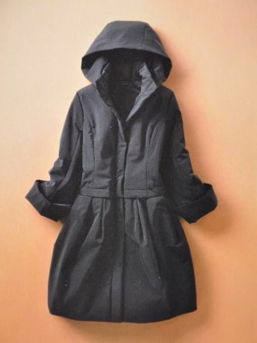 美品FOXEY FOXEY 2way 中綿コート ブラック 40size 美品 NEW YORK ロゴ