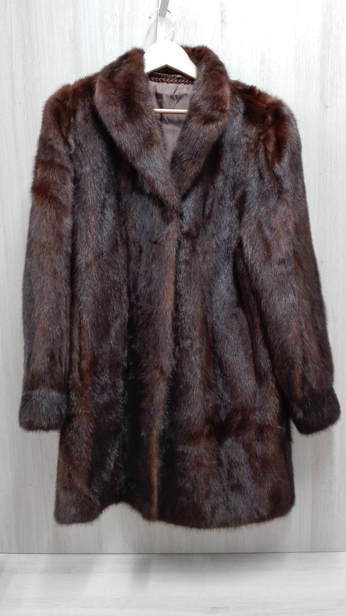 ミンク 毛皮 ブラウン ファーコート 11号