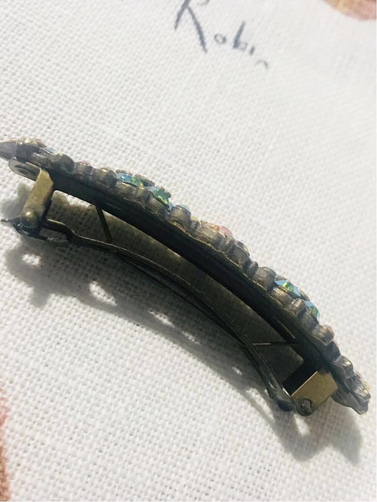 ミハエルネグリン レースバレッタ 立体バラ付き ラベンダー ミントグリーン