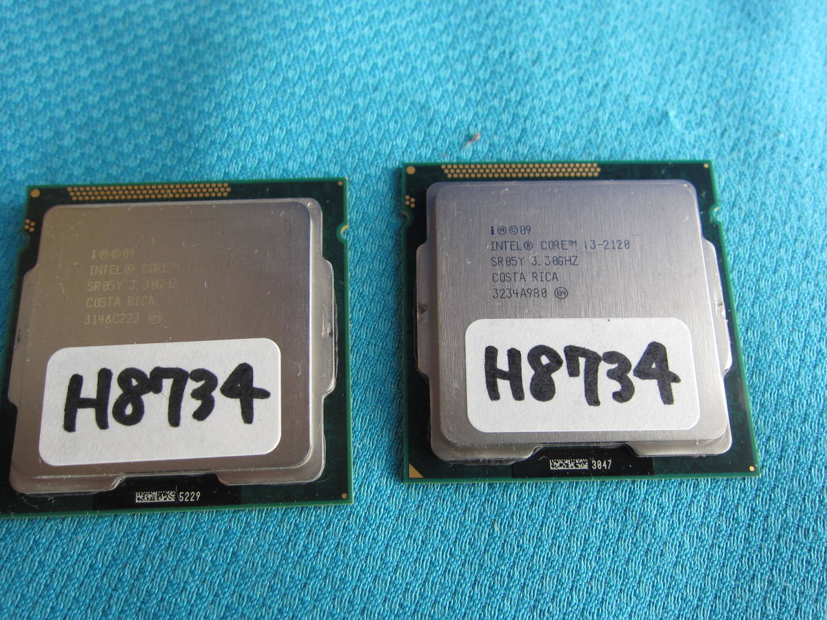 H8734☆ INTEL / CPU / 同型2個セット Core i3-2120 / SR05Y / 3.30GHZ
