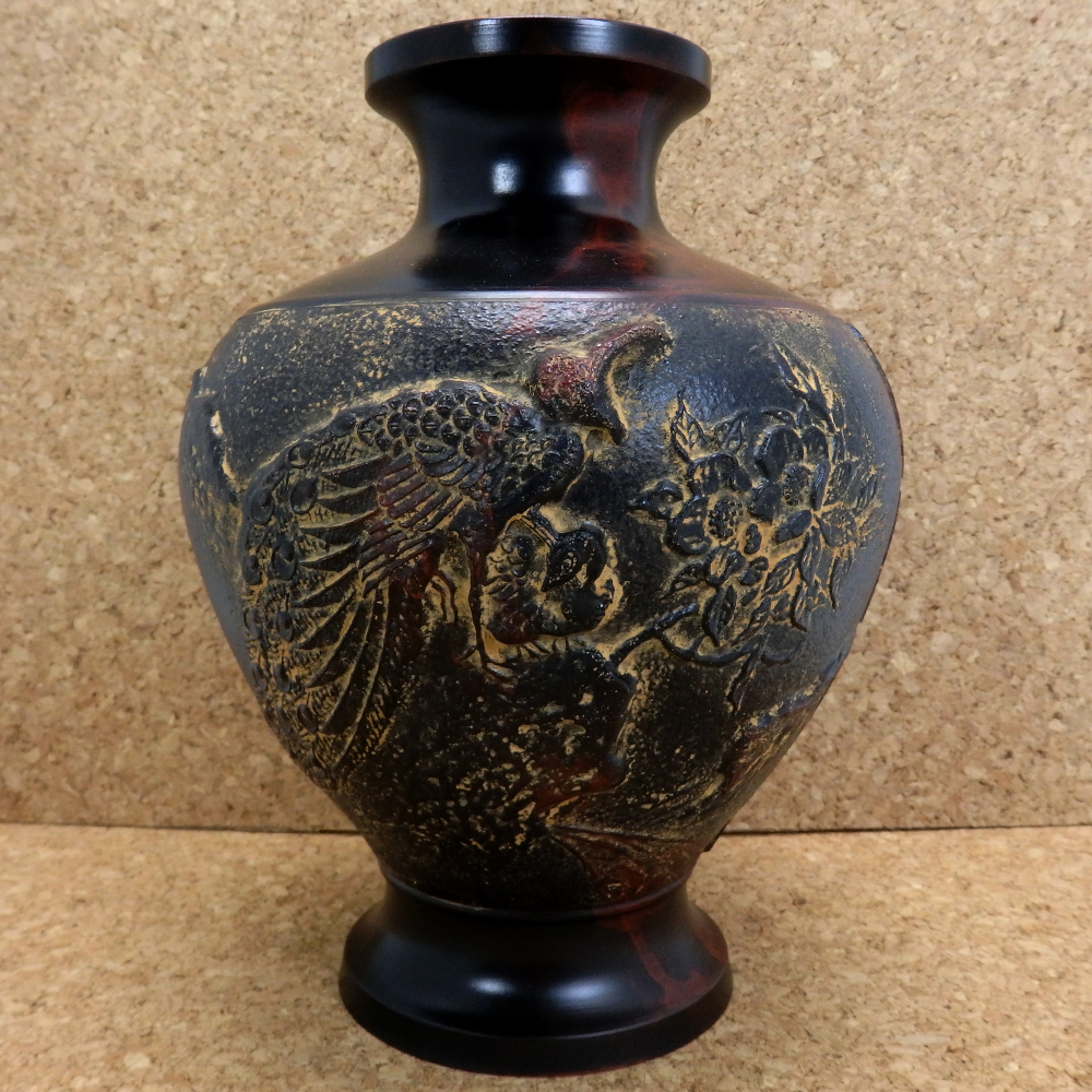 中古品/古美術　　西峯 　銅製　　花瓶/花器/花入れ/水差し 　 ※元箱なし