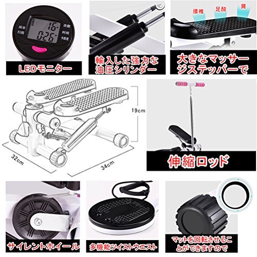 色パープル Rtabuji108-Z mini 3D ステッパー 母の日 健康ステッパー ナイスデイ 山登り感覚 踏み台 運動 室