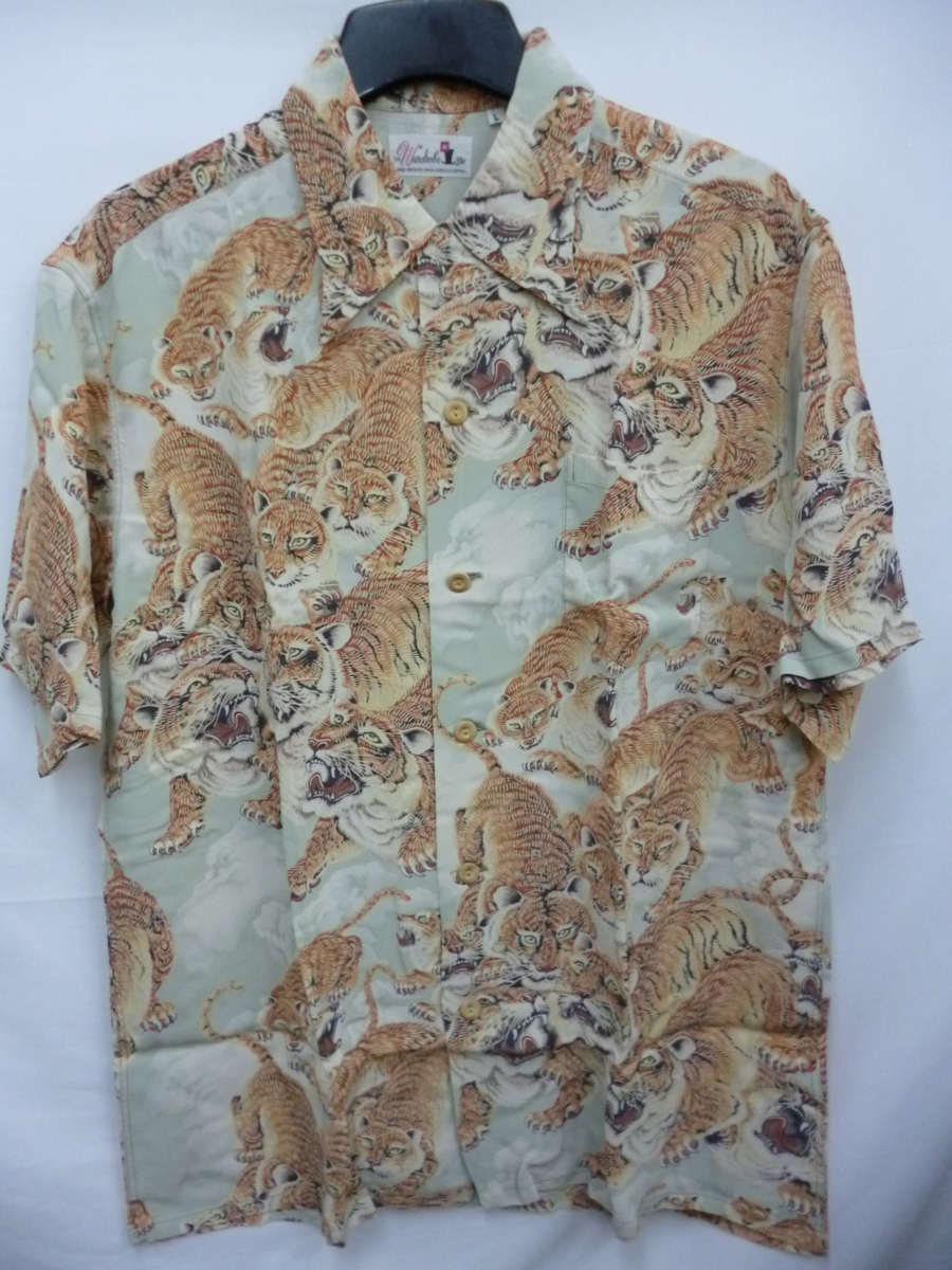 未使用 Sun Surf トラ柄 アロハシャツXS SS31814 未使用 Sun Surf トラ