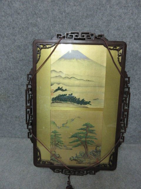 カジキ美術 - 安井曾太郎 「風景画」 肉筆油彩6号 唐物 骨董 古美術 楾